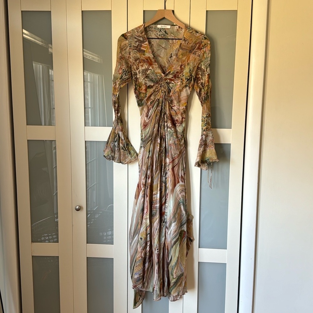 Diana Chiffon Scenic Midi-Dress